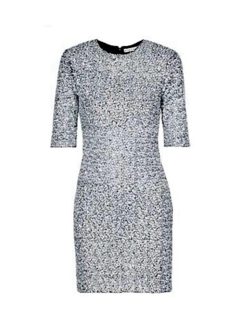 Alice + Olivia New Inka Silver Sequined Dress Size 14 $660.00